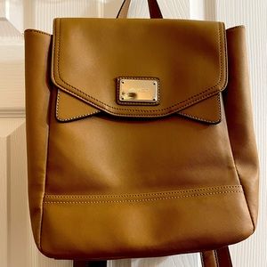 Nine West brown / tan leather pack back